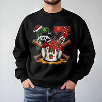 67 Number Baseball Holiday Sweater, Christmas Baseball Sweatshirt, Vintage Baseball Fan Crewneck, Sports Player Christmas Sweatshirt
