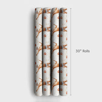 Humorous Volleyball Santa Christmas Gift Wrap, Beach Santa Wrapping Paper, Tropical Summer Holiday Present Paper, Gag Gift Wrap