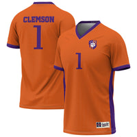 #1 Clemson Tigers Lightweight Collegiate Soccer Fashion Jersey - Orange