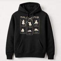 Medical Christmas Holiday Sweatshirt, Humorous Snowman Pain Scale Nurse Hoodie, RN Hospital Pullover, Healthcare Worker Xmas Sweater