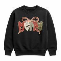 Adorable Girly Holiday Shirt, Coquette Bow Merry Christmas Sweatshirt, Festive Winter Crewneck Pullover, Preppy Christmas Sweater Present for Her