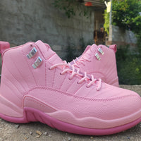 High Top Sneakers, Pink Colorway, Lace Up Design, Casual Gift for Sneaker Fans