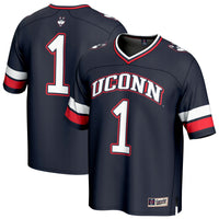 #1 UConn Huskies Lightweight Collegiate Football Fashion Jersey - Navy