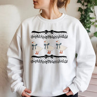 Adorable Geese Ugly Christmas Sweater, Goose Christmas Sweatshirt, Retro Animal Holiday Crewneck, Festive Goose Lover Xmas Pullover