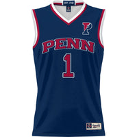 #1 Pennsylvania Quakers Lightweight Basketball Jersey - Navy