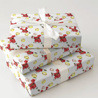 Sports Santa Holiday Gift Wrap Roll, Pitching Santa Softball Christmas Wrapping Paper, Fastpitch Present Paper, Athlete Gift Wrap