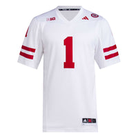 #1 Nebraska Huskers Premier Football Jersey - White