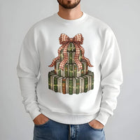 Retro Librarian Holiday Sweater, Christmas Book Tree Sweatshirt, Book Lover Xmas Crewneck, Reading Teacher Present Pullover