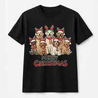 Reindeer Puppy Christmas Shirt, Merry Christmas Dogs T-Shirt, Adorable Dog Lover Graphic Tee, Christmas Dogs Shirt, Dog Mom Winter Present
