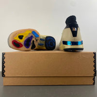Retro Low Top Shoes, Blue Black Yellow Gray Colorway, Lace Up Design, Casual Gift for Shoe Lovers