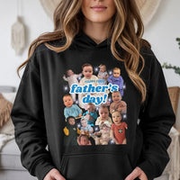Custom Baby Photo Collage Sweatshirt, First Father's Day Hoodie, New Dad Hooded Sweater, First Time Dad Christmas Present from Baby