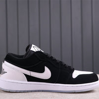 Low Top Sneakers, White Black Colorway, Lace Up Design, Casual Gift for Sneaker Fans