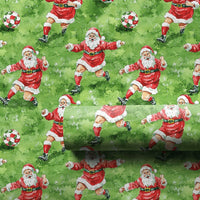 Christmas Soccer Gift Wrap, Soccer Santa Wrapping Paper, Holiday Sports Wrapping Paper, Football Santa Roll, Athlete Xmas Gift Wrap