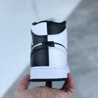 Mid Top Sneakers, White Black Colorway, Lace Up Design, Casual Gift for Sneaker Fans