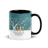 Custom Names Winter Snowflake Ceramic Mug, Personalized Family Tree Mug, Family Coffee Cup, Holiday Christmas Present