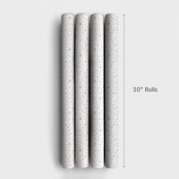 Winter Wonderland Holiday Gift Wrap Paper, Pastel Snowflake Christmas Wrapping Paper, Elegant Xmas Present Paper, Seasonal Gift Wrap