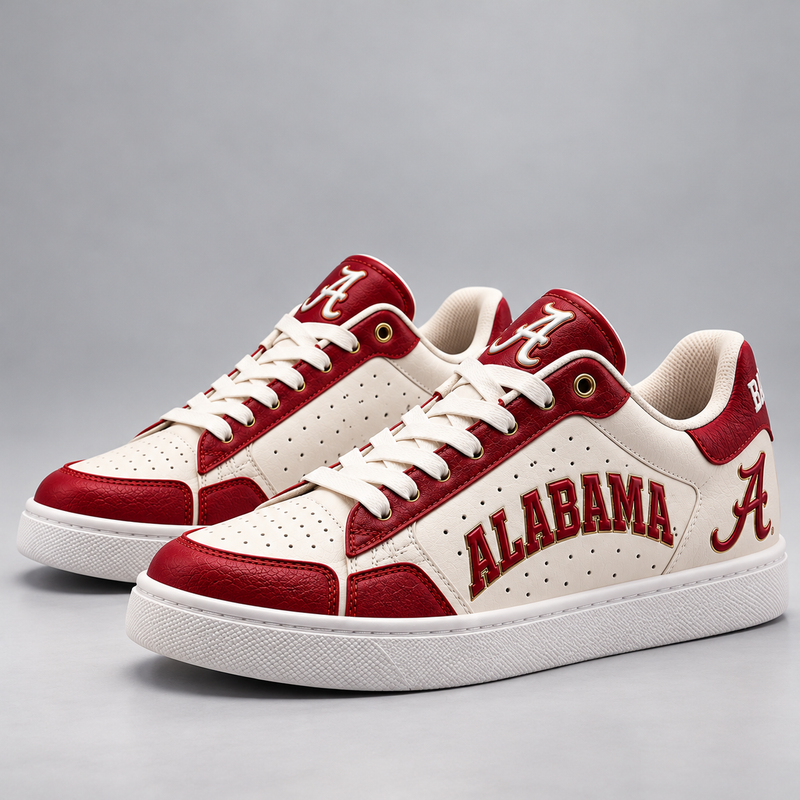 ALA Crimson Script - Collegiate Low Top Sneakers