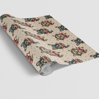 Festive Frenchie Holiday Gift Wrap Roll, French Bulldog Christmas Wrapping Paper, Dog Lover Christmas Wrapping Paper, Puppy Present Wrap