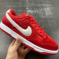 Low Top Sneakers, White Red Colorway, Valentine Design, Lace Up Design, Casual Gift for Sneaker Fans