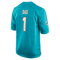 Miami Dolphins Number 1 Dad Aqua Game Jersey