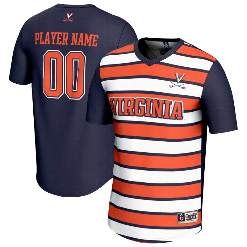 Virginia Cavaliers Collegiate Soccer NIL Pick-A-Player Fashion Jersey - Navy/Orange