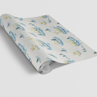 Winter Animals Holiday Gift Wrap, Polar Bear Penguin Wrapping Paper, Festive Christmas Present Paper, Adorable Arctic Animal Wrapping Paper