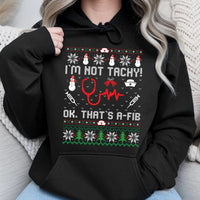 Humorous Medical Pun Christmas Hoodie, Nurse Christmas Hoodie, Ugly Sweater Nurse Holiday Hoodie, RN Healthcare Graphic Sweatshirt, Xmas Present