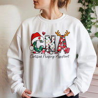 Certified Nursing Assistant Holiday Sweater, CNA Christmas Sweatshirt, Festive CNA Nurse Crewneck, Healthcare Worker Xmas Present Pullover