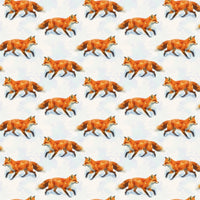 Hand Drawn Forest Fox Gift Wrap, Winter Fox Gift Wrapping Paper, Woodland Animal Wrapping Paper, Christmas Holiday Gift Wrap Roll