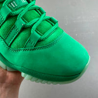 Retro Low Top Sneakers, Green Colorway, Suede Footwear, Lace Up Design, Casual Gift for Sneaker Fans