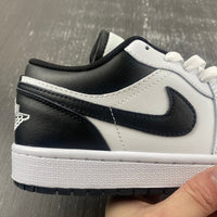Low Top Sneakers, White Black Colorway, Lace Up Design, Casual Gift for Sneaker Fans