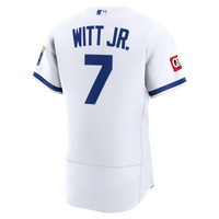 Kansas City Royals Bobby Witt Jr. White Home Authentic Sponsor Patch Jersey