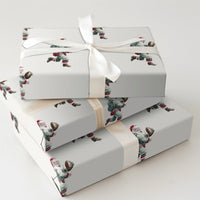 Vintage Sports Santa Wrapping Paper, Football Santa Wrapping Paper, Game Day Holiday Wrapping Paper, Christmas Gift Wrap Roll