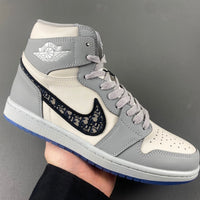 High Top Sneakers, Black Gray Colorway, Lace Up Design, Casual Gift for Sneaker Fans