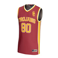 #80 USC Trojans Lightweight Basketball Fashion Jersey - Cardinal