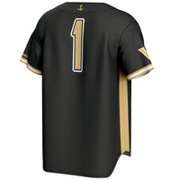 #1 Vanderbilt Commodores Lightweight Baseball Jersey - Black