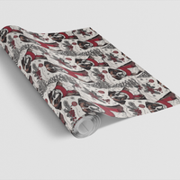 Winter Toile Dog Gift Wrap, Boxer Dog Christmas Wrapping Paper, Retro Boxer Holiday Wrapping Paper, Dog Lover Xmas Present Wrap Roll