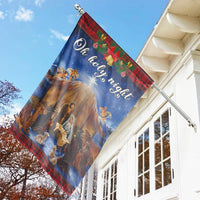Buffalo Plaid Christmas House Flag, Oh Holy Night Nativity House Flag, Religious Holiday Banner, Double Sided Xmas Yard Decor Present