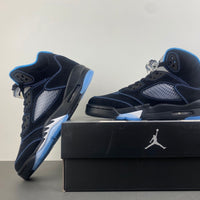 Retro Mid Top Sneakers, University Blue Black Colorway, Lace Up Design, Casual Gift for Sneaker Fans