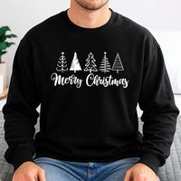 Adorable Minimalist Holiday Tree Crewneck, Merry Christmas Tree Sweatshirt, Winter Forest Graphic Sweater, Comfy Christmas Tree Sweatshirt Present