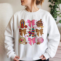 Coquette Pinata Holiday Sweater, Mexican Christmas Sweatshirt, Adorable Festive Christmas Crewneck, Mexican Xmas Aesthetic Pullover