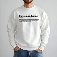 Humorous Sarcastic Holiday Sweater, Christmas Jumper Definition Sweatshirt, Ugly Christmas Sweatshirt, Xmas Crewneck, Retro Holiday Present