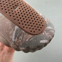 Slides, Brown Colorway, Camouflage Pattern, Slip On Design, Casual Gift for Shoe Lovers