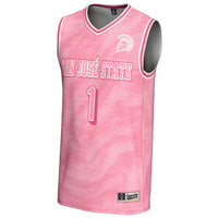 #1 San Jose State Spartans Lightweight Basketball Jersey - Pink