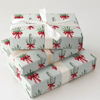 Watercolor Desert Holiday Gift Wrap, Southwest Christmas Cactus Wrapping Paper, Plant Lover Xmas Wrapping Paper, Present Wrap