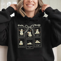 Medical Christmas Hooded Sweatshirt, Humorous Snowman Pain Scale Hoodie, Adorable Nurse Holiday Pullover, Hospital Healthcare Worker Present