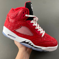 High Top Sneakers, Red Colorway, Lace Up Design, Casual Gift for Sneaker Fans