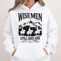 Western Cowboy Nativity Hoodie, Wise Men Still Seek Him Hoodie, Christian Faith Christmas Pullover Hoodie, Religious Holiday Present