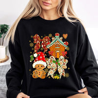Holiday Gingerbread House Sweater, Gingerbread Man Christmas Sweatshirt, Adorable Xmas Pullover, Festive Christmas Crewneck, Winter Present