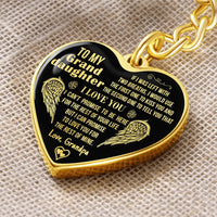 Granddaughter Graphic Heart Keychain, Granddaughter Heart Keychain from Grandpa, Inspirational Message Keyring, Birthday Christmas Present